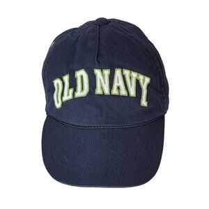 2/$15 Old Navy Kids Baseball Hat Blue Medium Embroidered Elastic Spell Out Logo